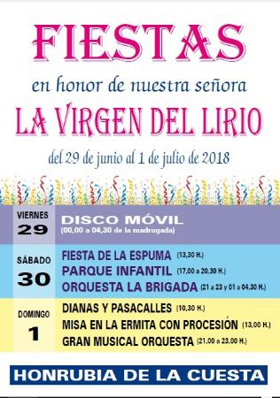 Fiestas en honor a Nuestra Señora del Lirio 2018 Honrubia de la Cuesta